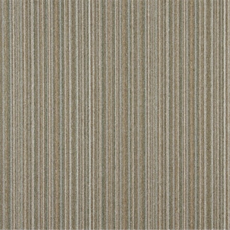 Designer Fabrics 54 in. Wide Light Brown- Green And Ivory- Vertical Striped Country Style Upholstery Fabric C651